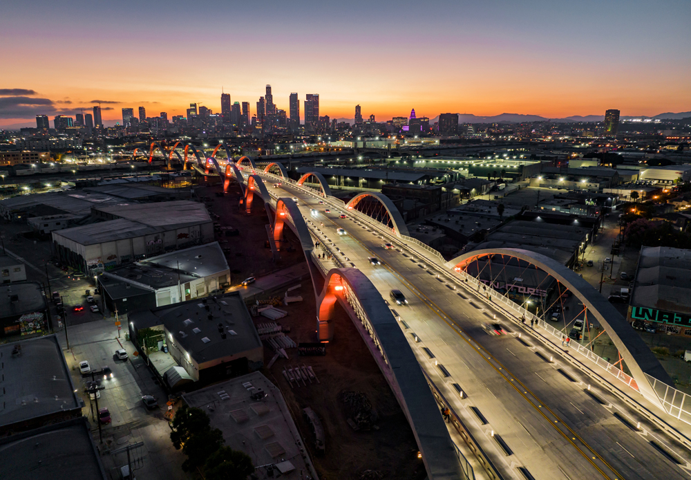 Each of the 10 pairs of arches required 260 cubic yards of concrete, that’s more than 65 concrete truck loads per arch.