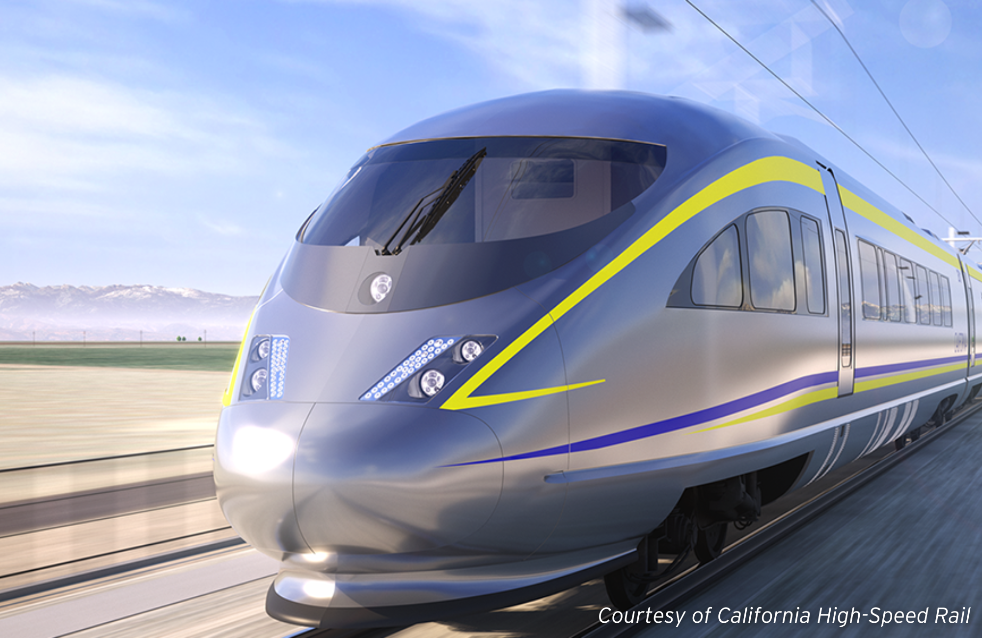 High speed train rendering