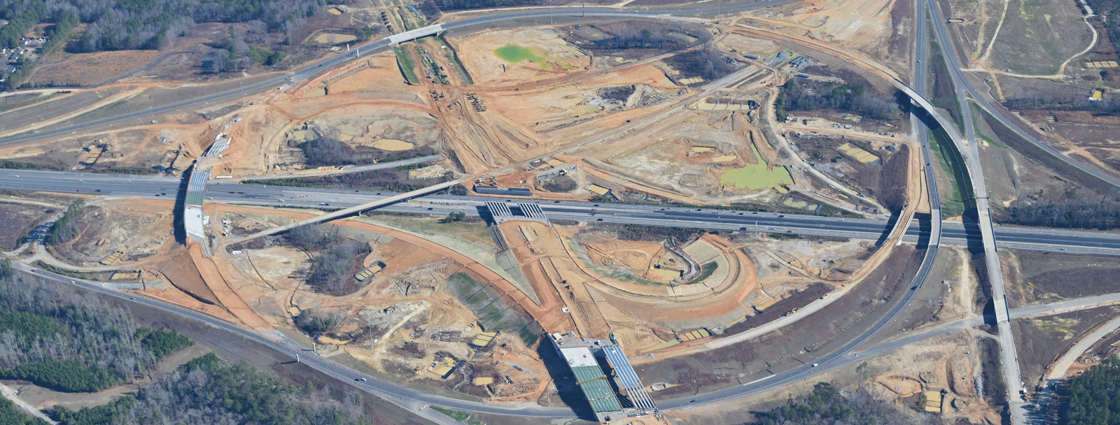 Aerial view of full highway loop