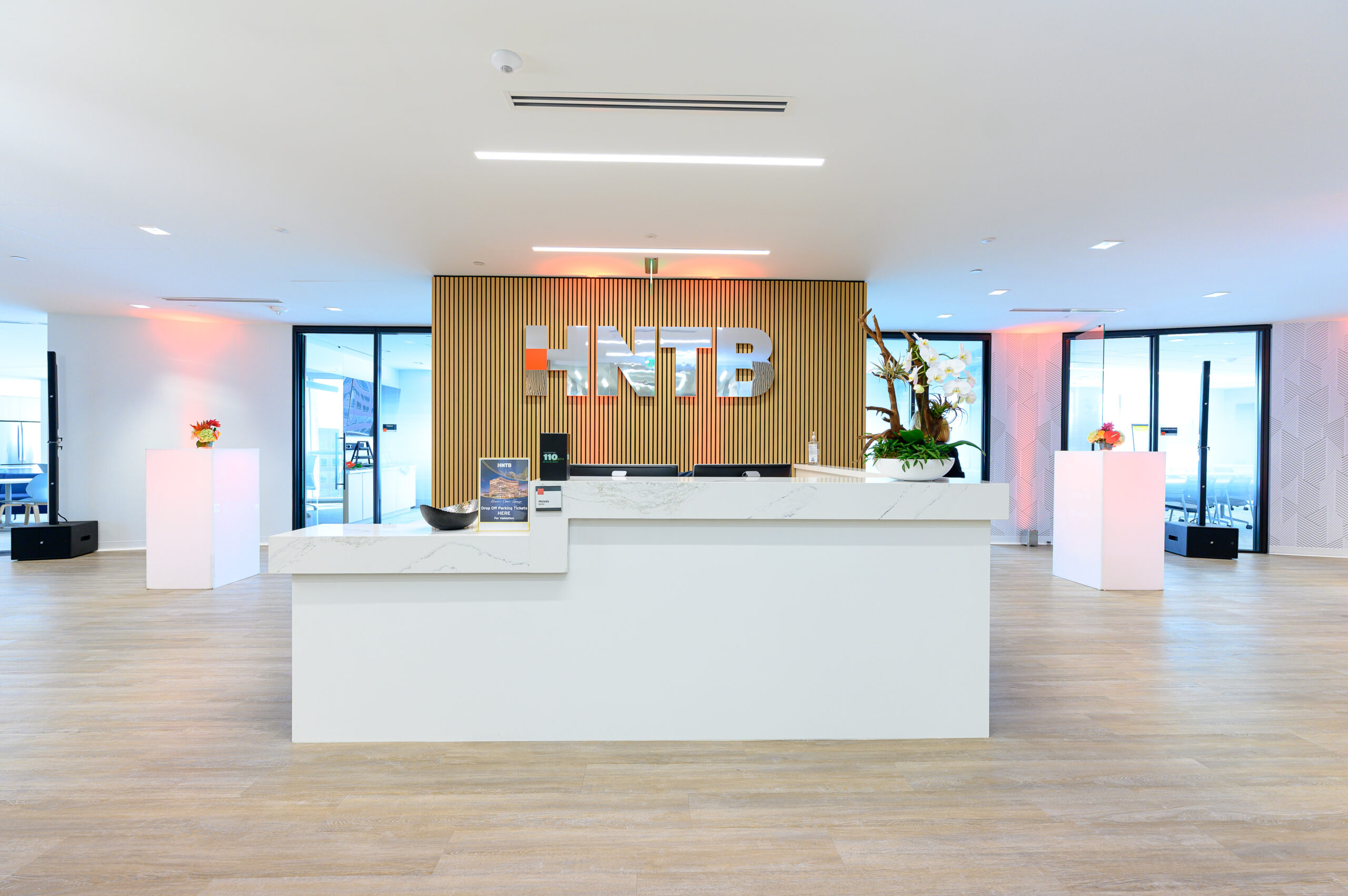 HNTB's Miami office lobby