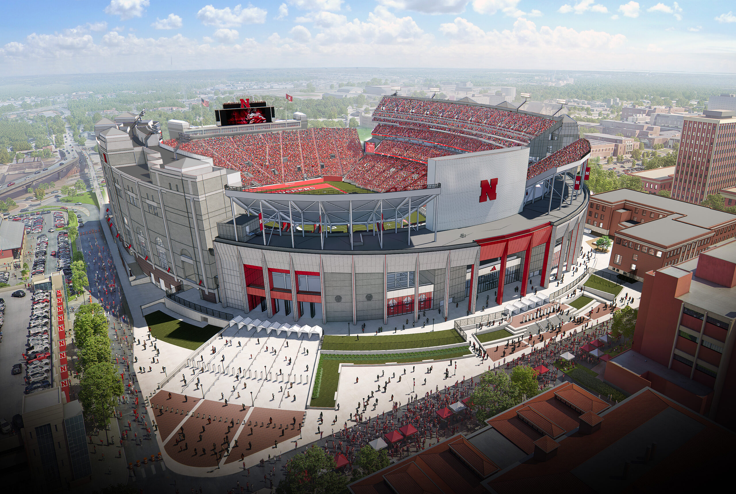 University of Nebraska Memorial Stadium Rendering