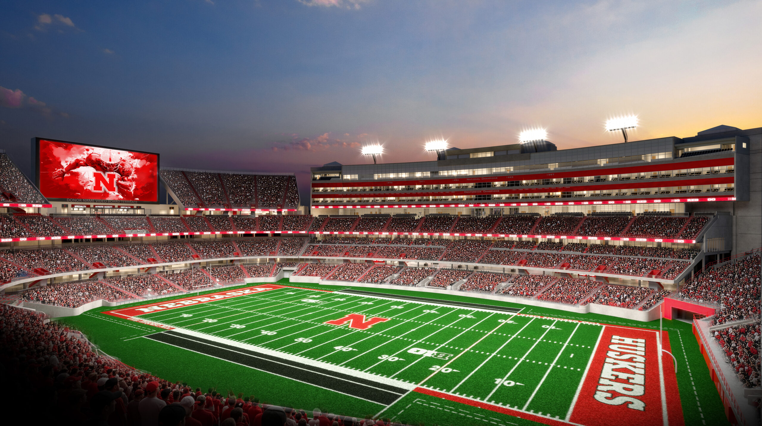 University of Nebraska Memorial Stadium Rendering